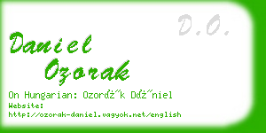 daniel ozorak business card